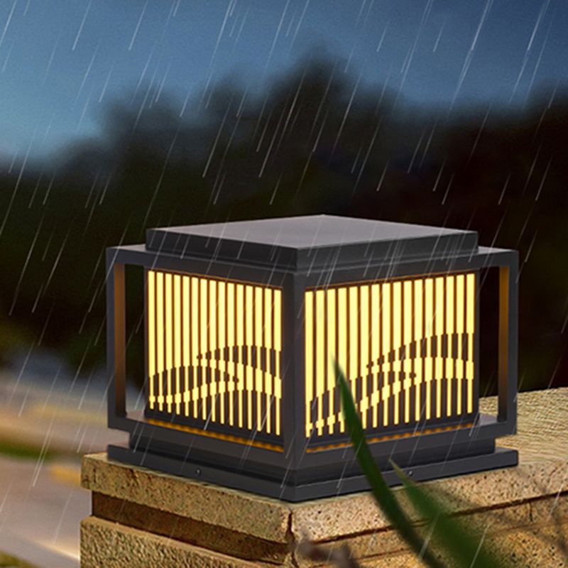 Riley Retro Lámpara Exterior LED Cubo Metal Patio Jardín