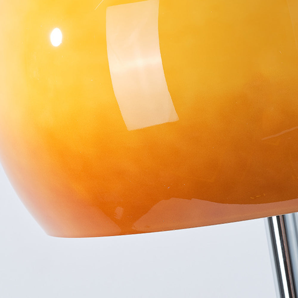Salgado Moderna Semicircular Metal /Vidrio Lámpara de Pie Naranja