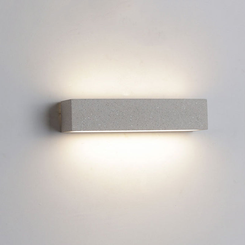 Edge Moderno Rectangular Metal/Acrílico LED Aplique de Pared Exterior Negro/Blanco