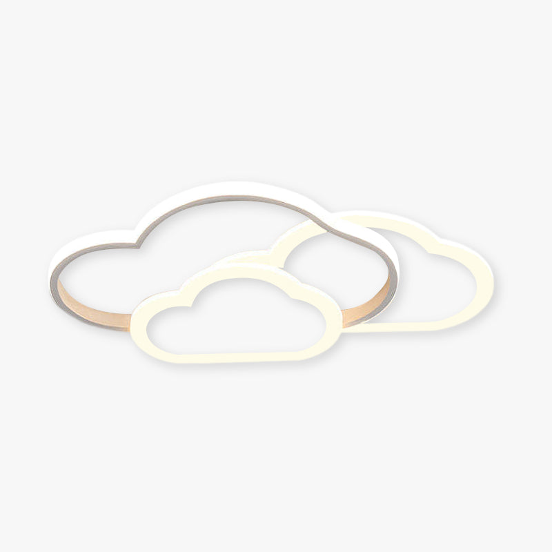 Minori Diseño Nube Metal/Acrílico Lámpara de Techo Blanca/Rosa