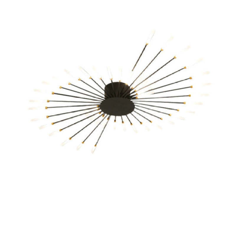 Lowry Moderna Sputnik Lineal Metal/Acrílico Lámpara de Techo Dorada/Negra