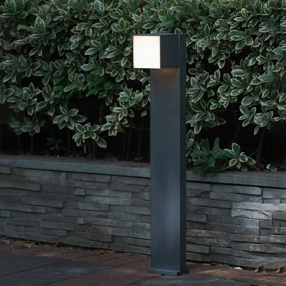 Pena Minimalista Columna Metal Lámpara Exterior Patio