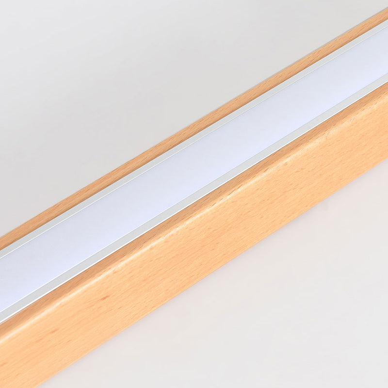 Edge Moderna Lineal Madera/Acrílico Lámpara de Techo Madera