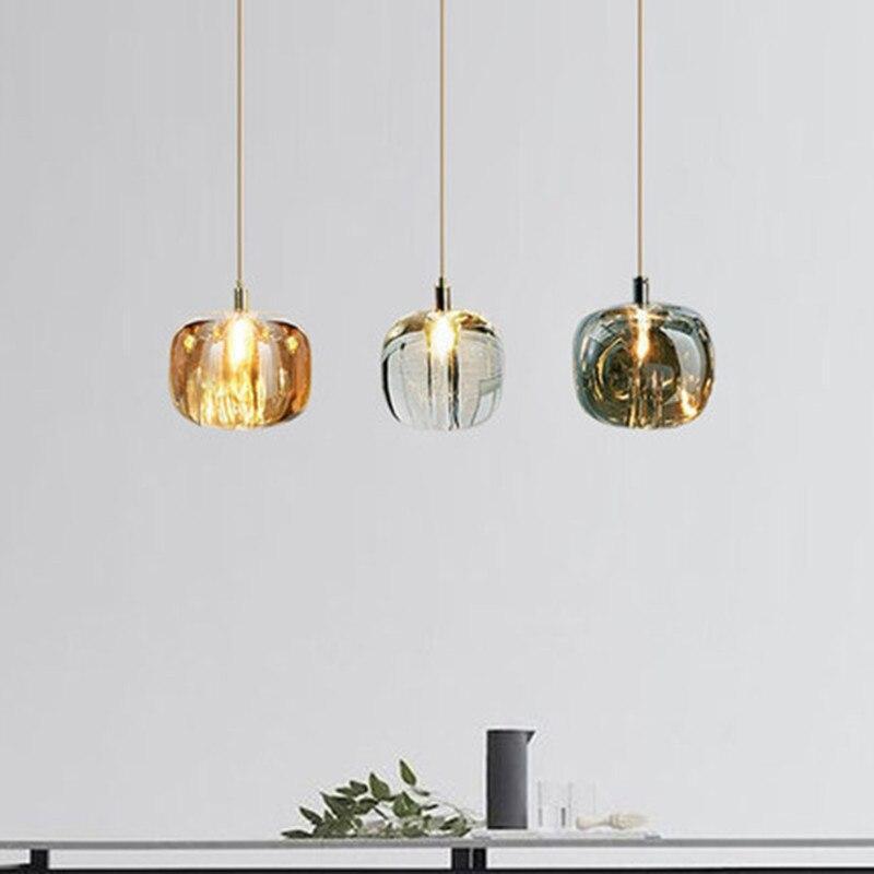 Hailie Diseño Burbuja Metal/Cristal Lámpara Colgante Ambar/Transparente/Gris Ahumado