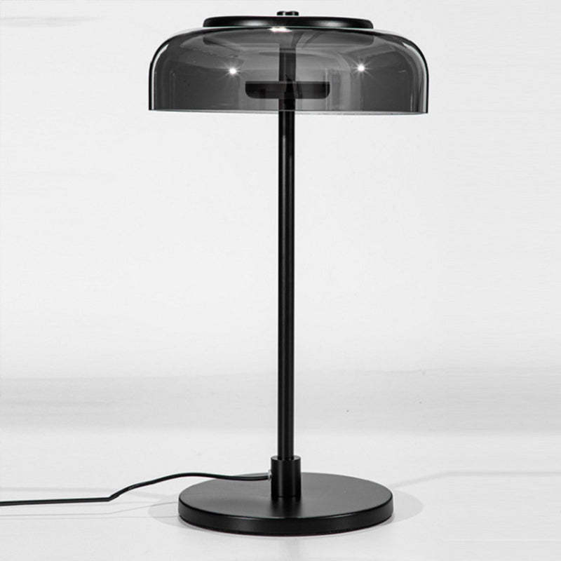 Nordic Moderna Minimalista Vidrio Lámpara de Mesa Negra