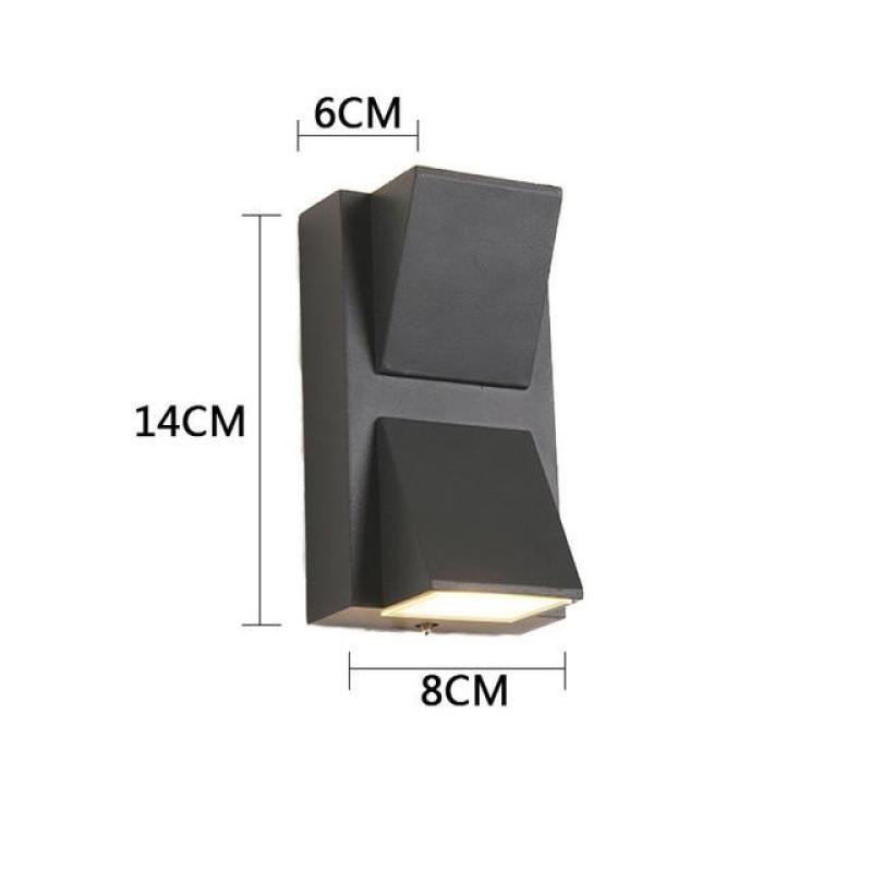 Orr Moderno Simple Aluminio Aplique de Pared LED Negro/Gris
