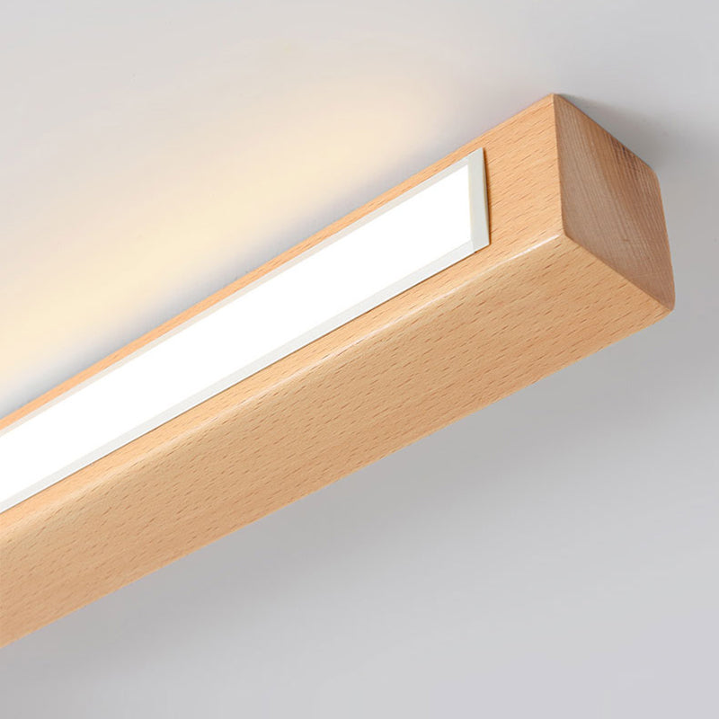 Edge Moderna Lineal Madera/Acrílico Lámpara de Techo Madera