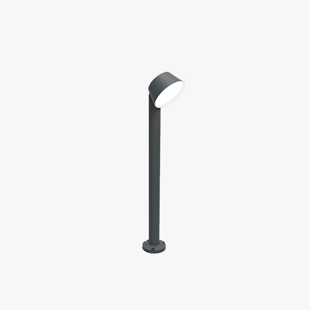 Pena Moderna Cilíndrica Metal Lámpara Exterior, Negro