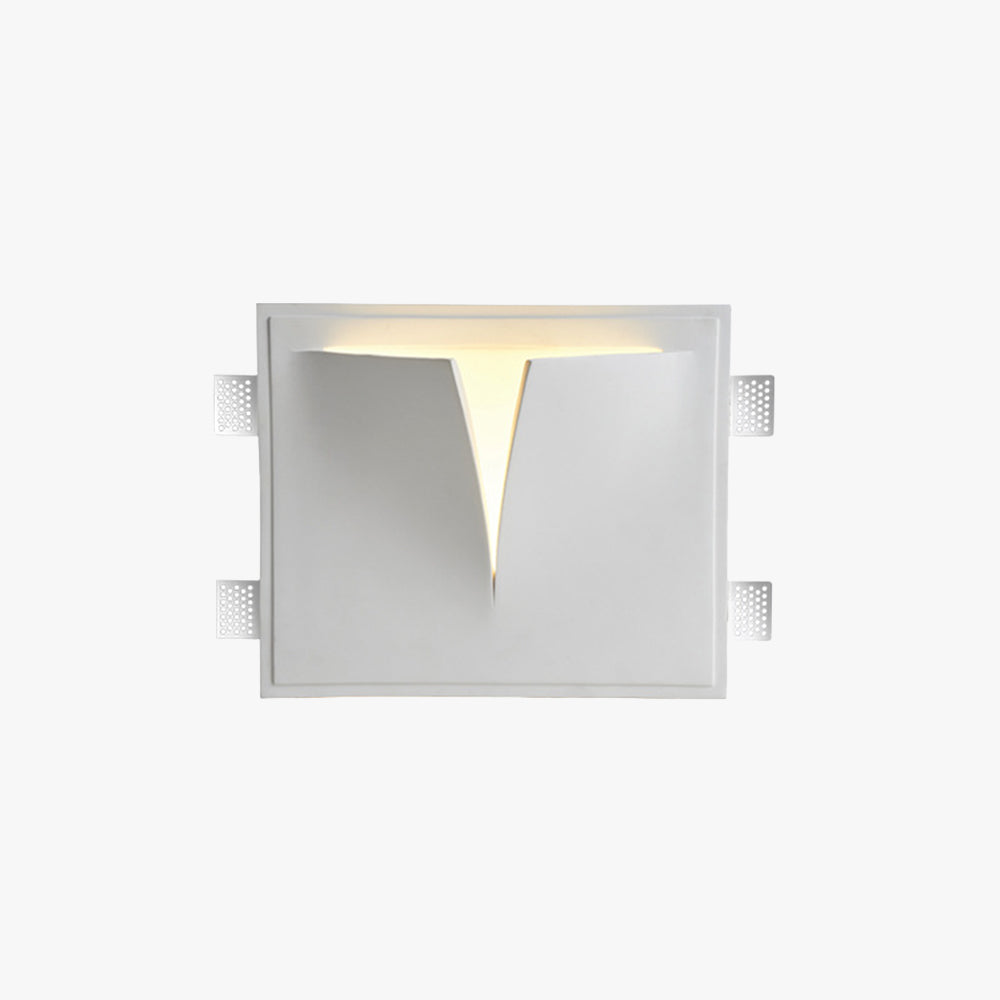 Elif Moderno Empotrable Metal/Yeso LED Aplique de Pared, Blanco