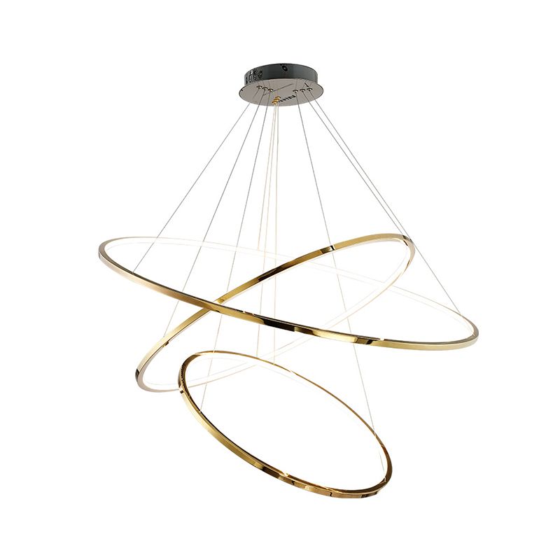 Arisha Moderna Diseño Lámpara Colgante de Lujo Anilla Dorada