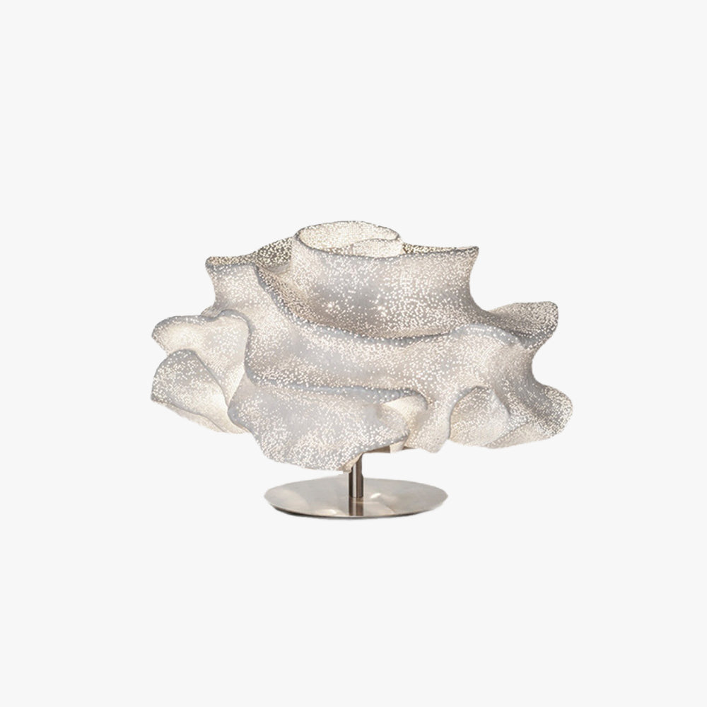 Renée Moderna Diseño Metal Lámpara de Mesa, Blanca