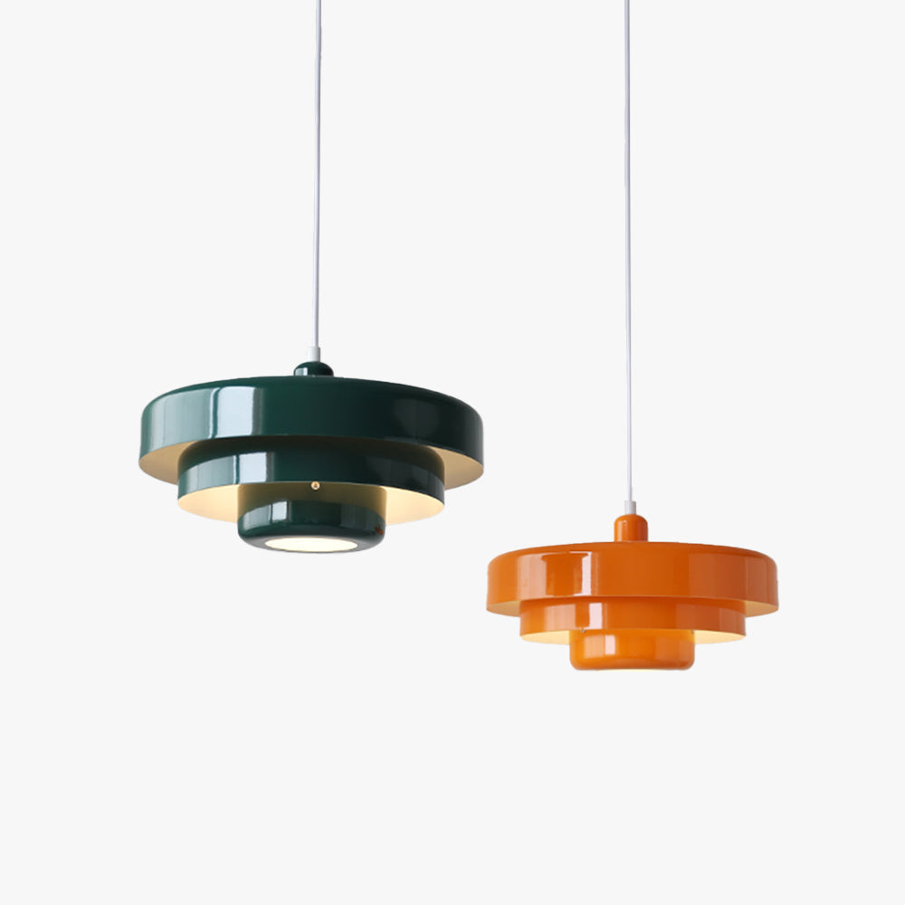 Morandi Moderna Diseño Metal Lámpara Colgante Naranja/Verde