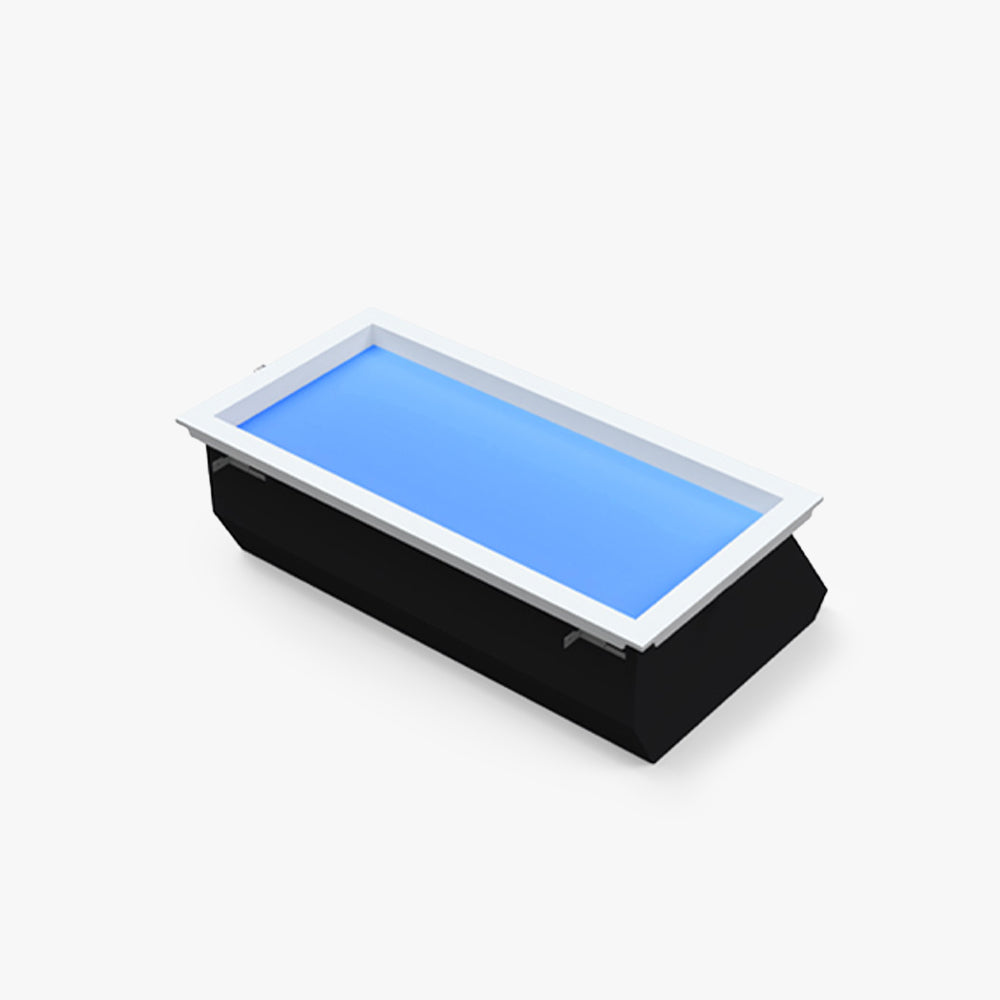 Edge Moderna Cuadrada/Rectángular Metal LED Lámpara de Techo Azul