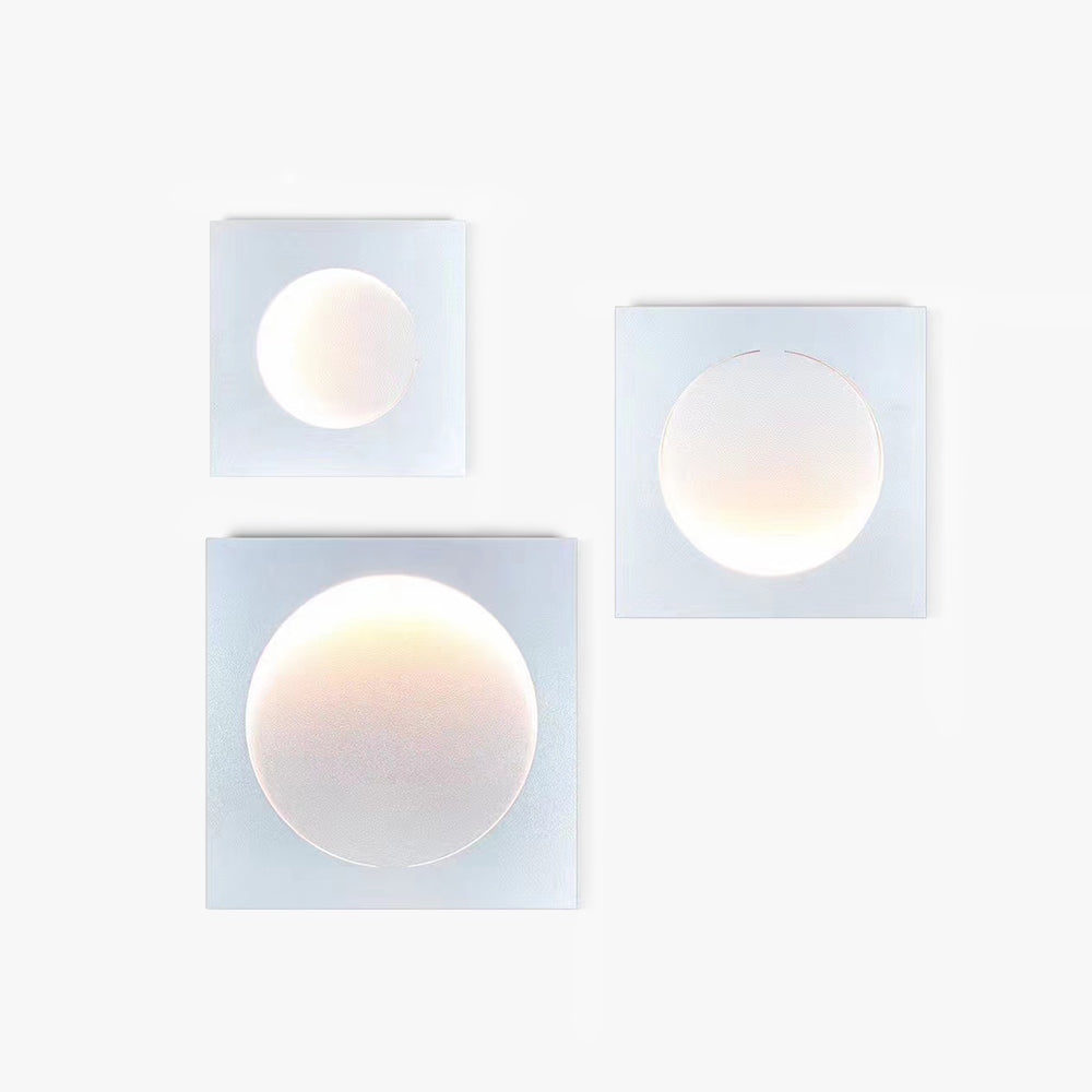 Elif Diseño LED Media Luna Metal Aplique de Pared Blanco
