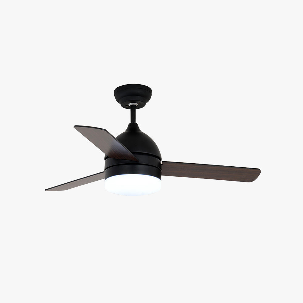 Haydn Ventilador con Luz, 3 Palas, Metal, Negro & Blanco , Motor dc, ∅107CM