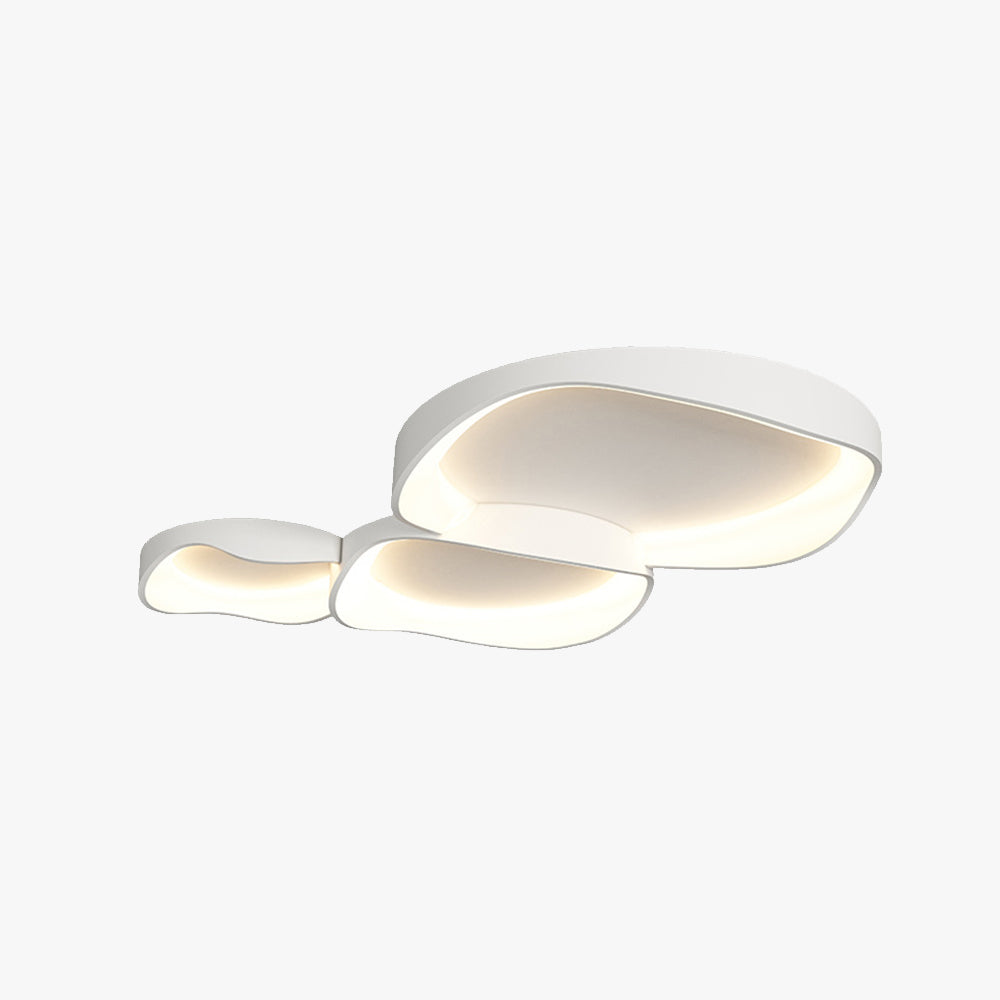 Arisha Moderna Cuenco Metal LED Lámpara de Techo Blanca