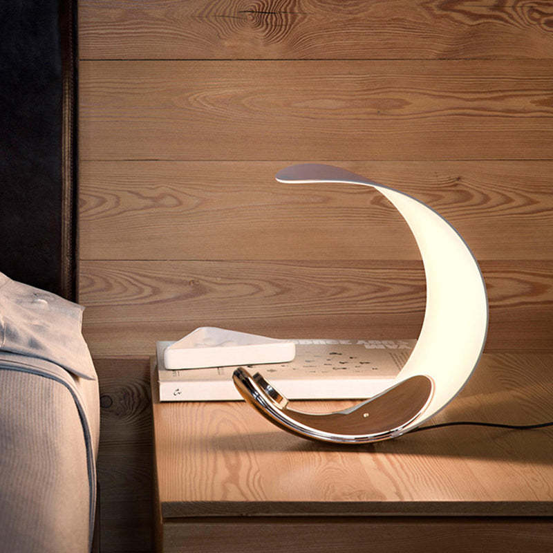 Elif Moderna Diseño Luna Metal Lámpara de Mesa,Dorada