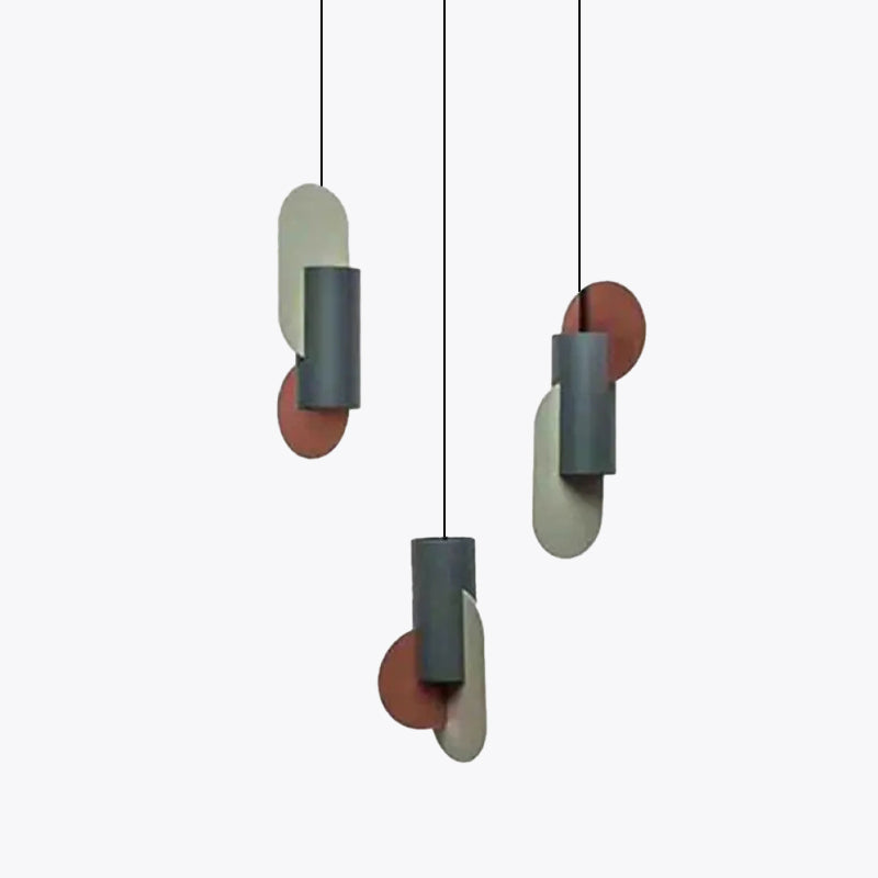 Morandi Minimalista Irregular Metal Lámpara Colgante Verde