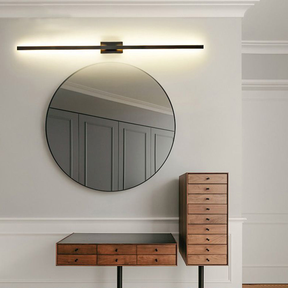 Leigh Moderno Minimalista Lineal Metal Aplique de Pared Negro