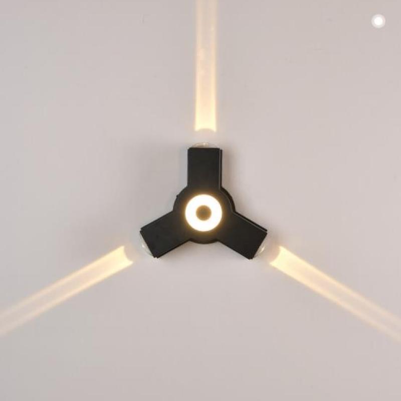 Orr Industrial LED Geométrico Metal/Acrílico Aplique de Pared Negro