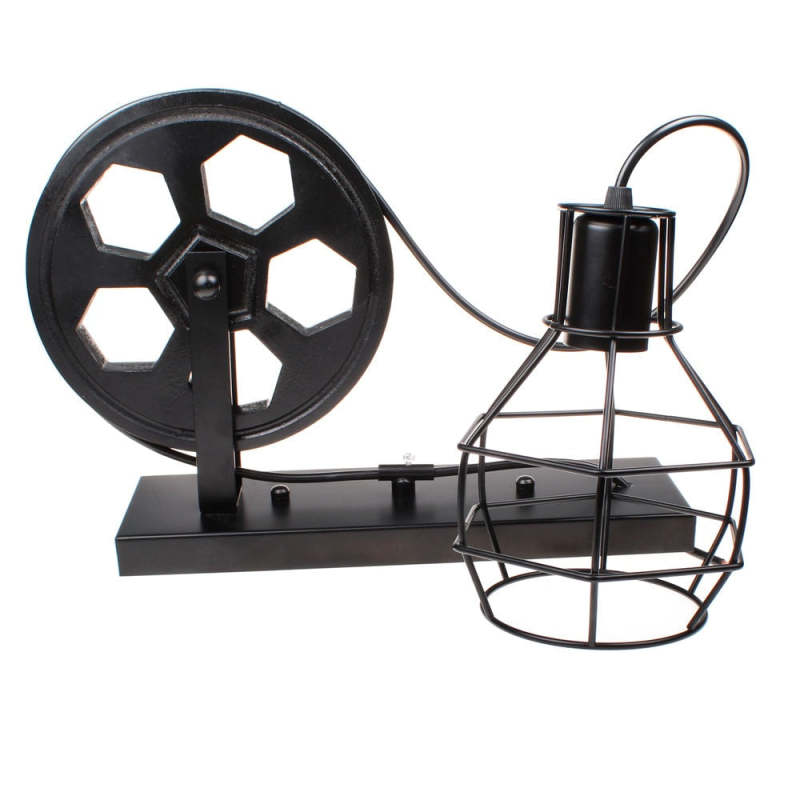 Alessio Vintage Industrial LED Aplique de Pared Bronce/Negra