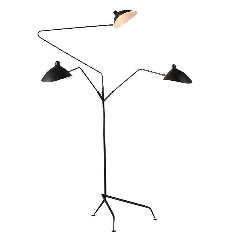 Schmitt Diseña Irregular Metal LED Lámpara de Pie Negra
