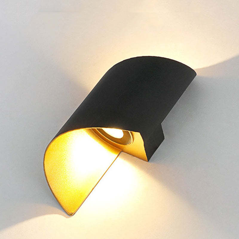 Orr Moderno Diseño Metal/Acrílico LED Aplique de Pared Blanco/Negro/Dorado
