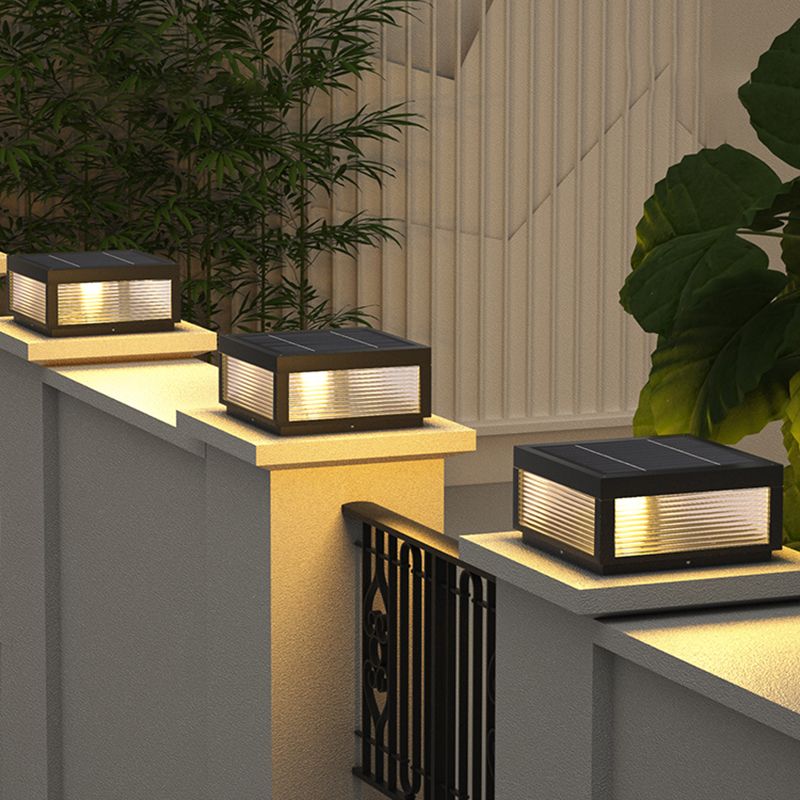 Riley Retro Lámpara Exterior LED Cubo Metal Patio Jardín