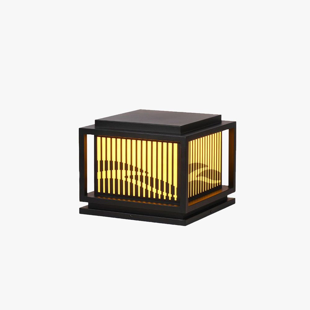 Riley Retro Lámpara Exterior LED Cubo Metal Patio Jardín