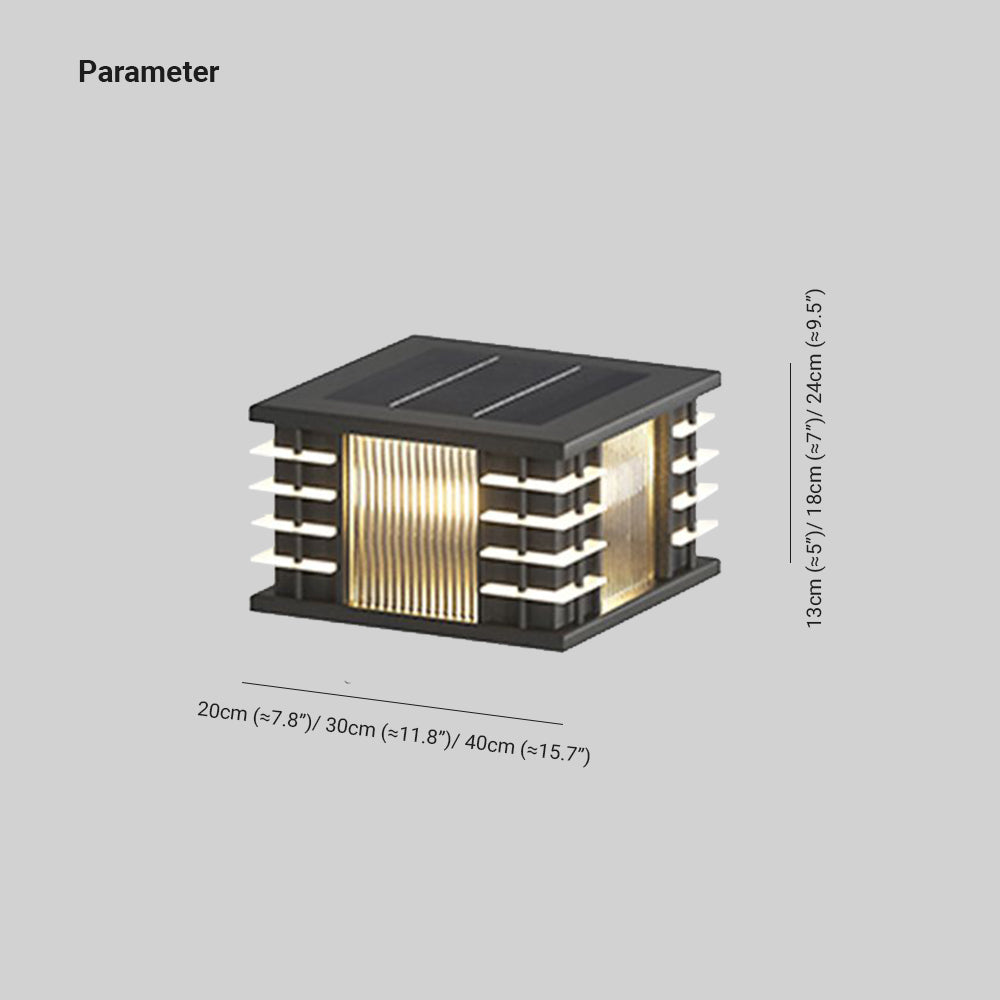 Riley Moderna Lámpara Exterior Cubo Metal Patio Jardín