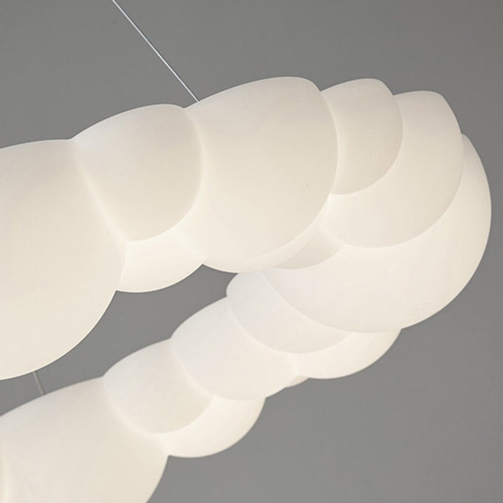 Quinn Diseño Redonda Metal/Acrílico Lámpara Colgante Blanca