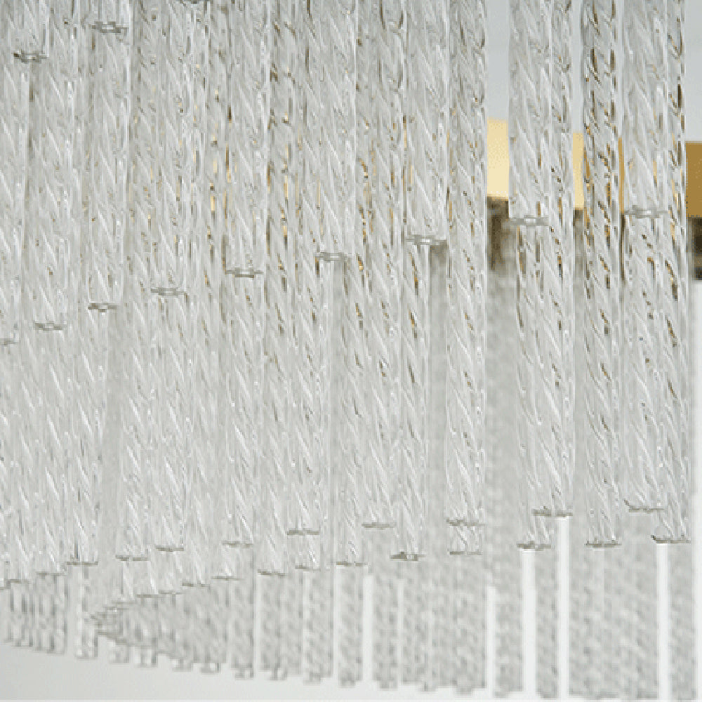 Colon Moderna Luja Diseño Cristal Lámpara Colgante Dorada
