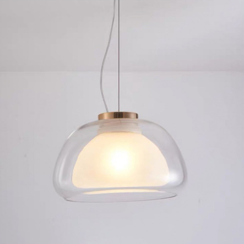 Byers Diseño Moderna Elipses Metal/Vidrio Lámpara Colgante Blanca