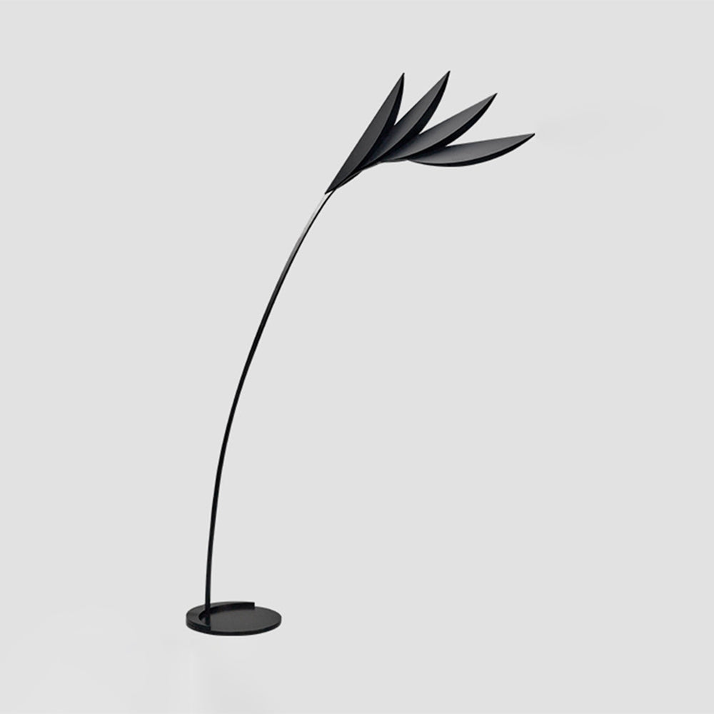 Clifford Lámpara de Pie de Hoja Minimalista Moderna Diseño Hierro, Negro