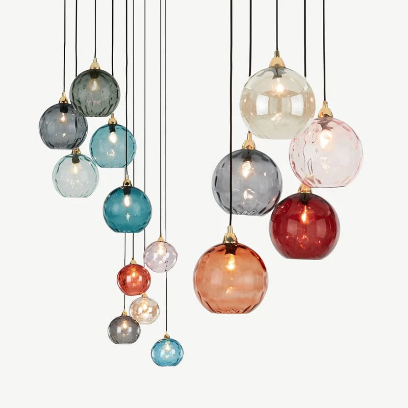 Hailie Moderna Diseño Bola Metal/Vidrio Lámpara Colgante Multicolor