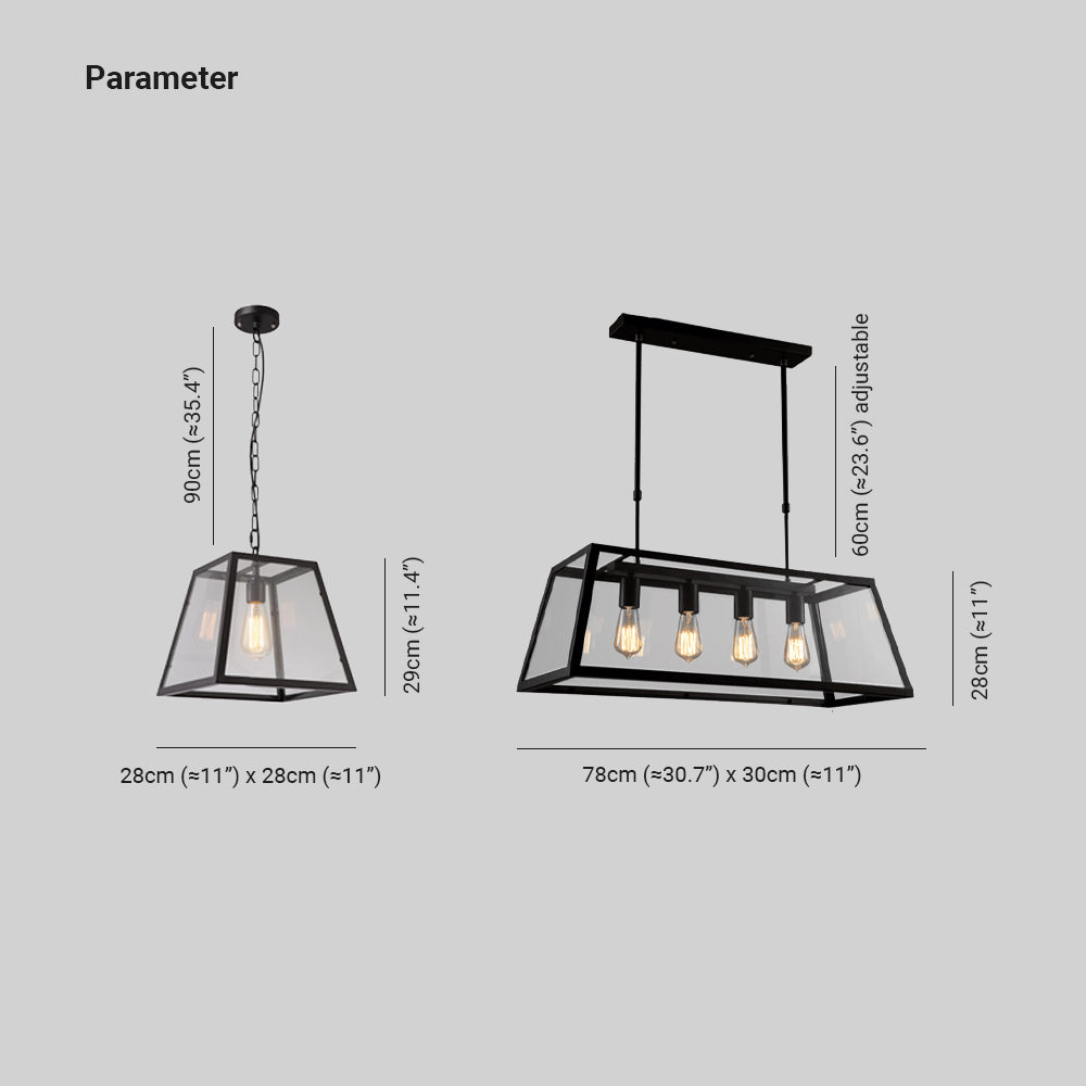 Austin Moderna LED Industrial Metal Vidrio Lámpara Colgante