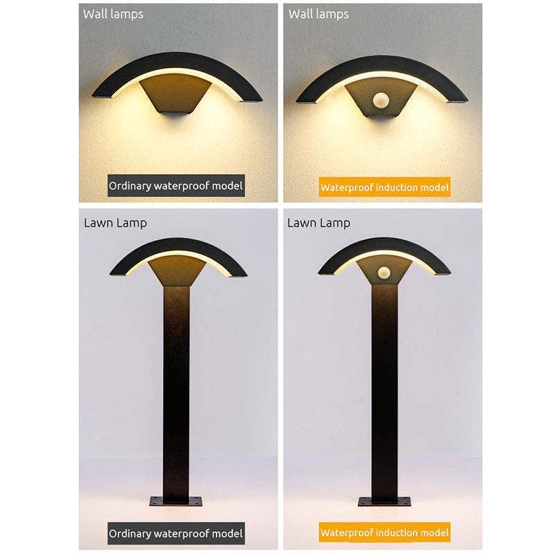 Nordic Moderno Minimalista Metal LED Apliques de Pared Negro