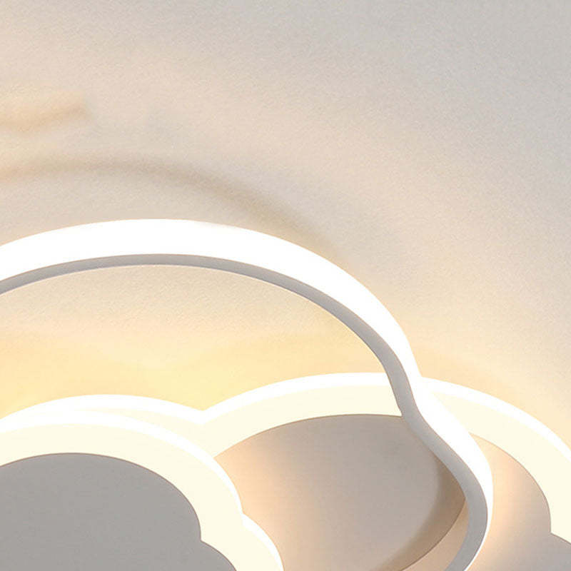 Minori Diseño Nube Metal/Acrílico Lámpara de Techo Blanca/Rosa