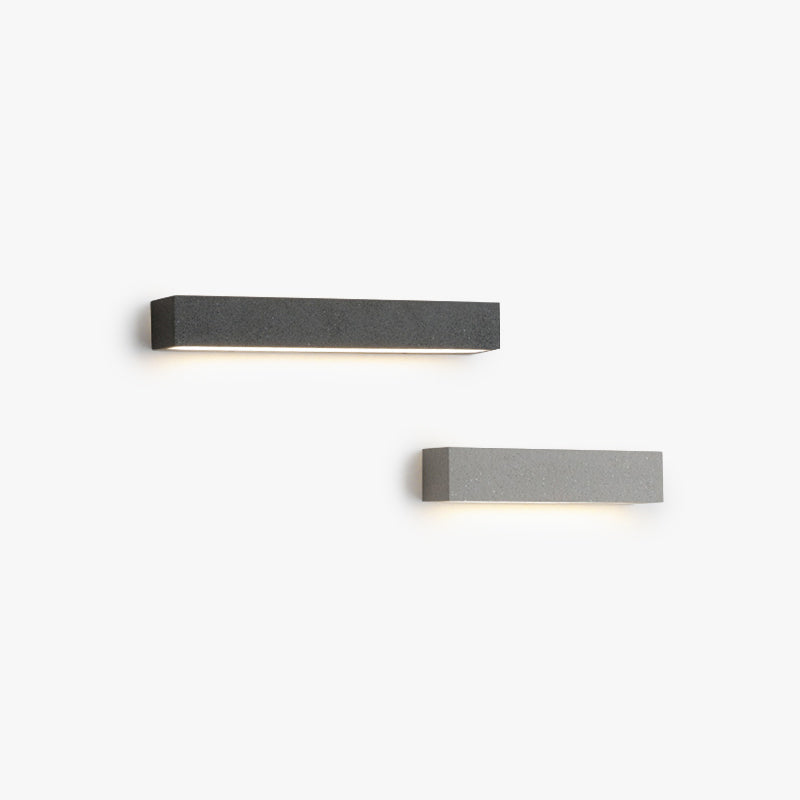 Edge Moderno Rectangular Metal/Acrílico LED Aplique de Pared Exterior Negro/Blanco