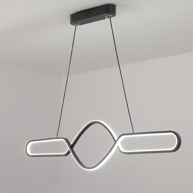 Bouvet Minimalista Lineal Metal  Lámpara Colgante Negra/Dorada