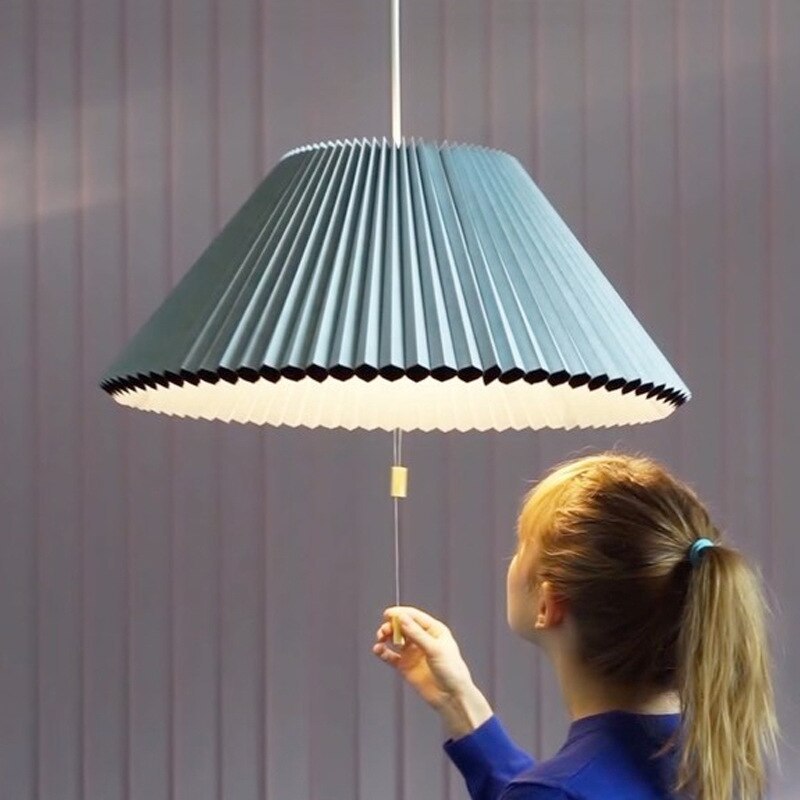 Morandi Moderna Ajustable Metal/Tela LED Lámpara Colgante Marrón/Blanca/Azul