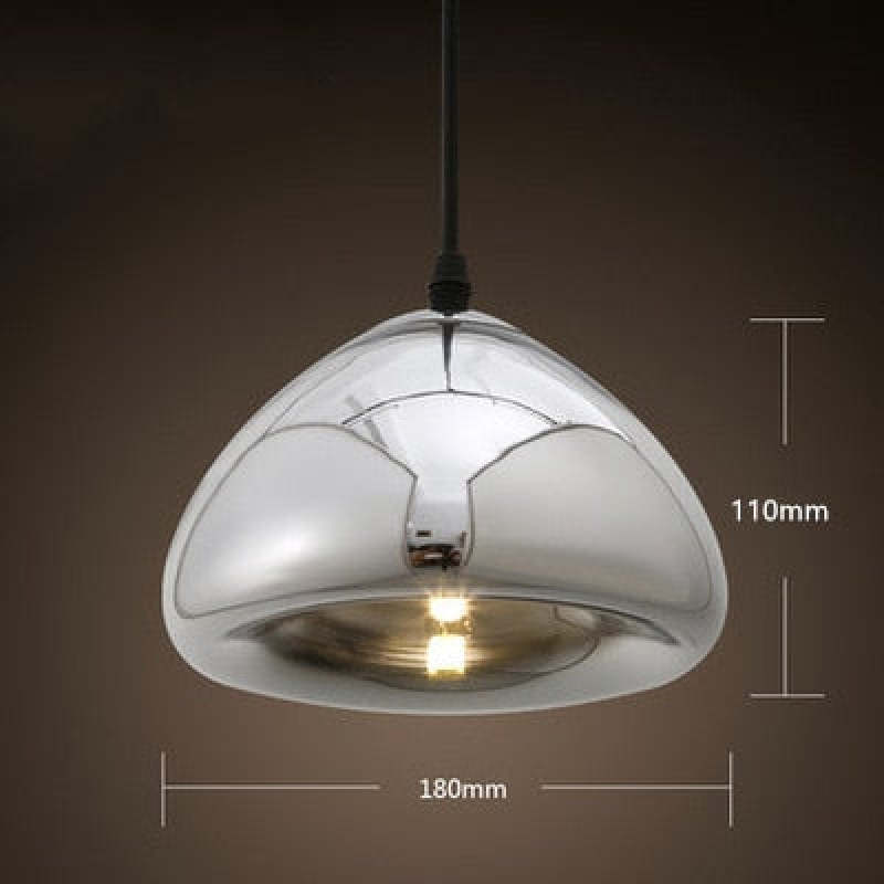 Morandi Moderna Geométrica LED Vidrio Lámpara Colgante,Plata/Dorada