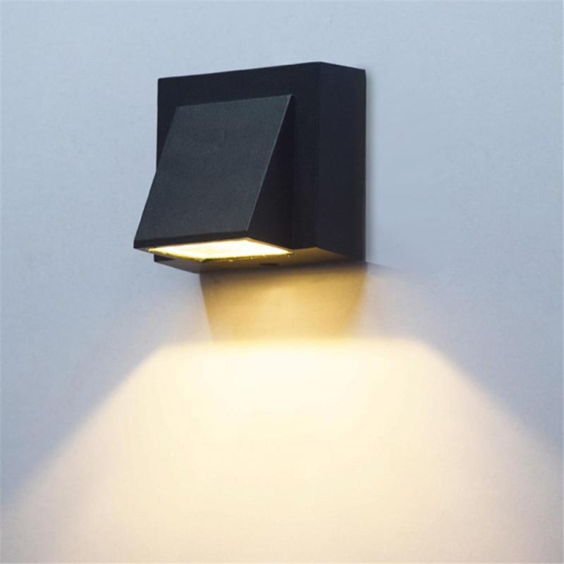 Orr Moderno Simple Aluminio Aplique de Pared LED Negro/Gris