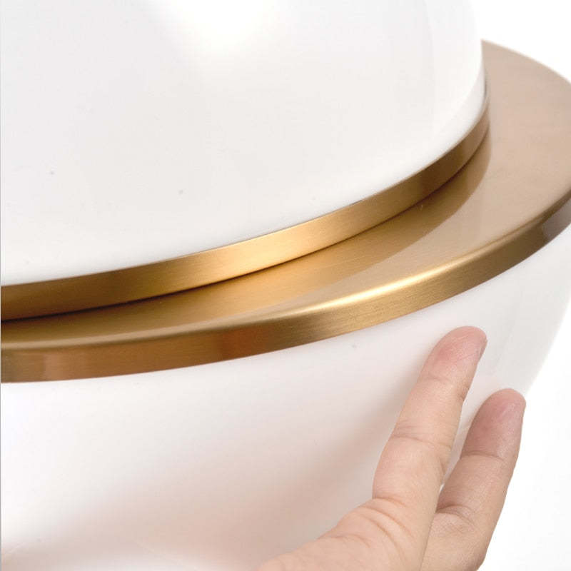 Postmoderna Moderna Bola LED Metal/Acrylic Lámpara Colgante Blanca