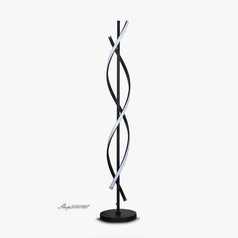 Louise Moderna Diseño Metal/Silicio LED Lámpara de Pie Negra/Blanca