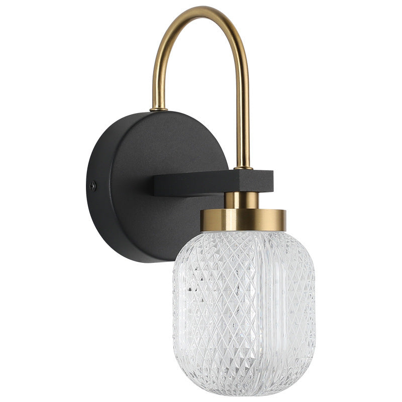 Blair Vintage Metal/Acrílico LED Aplique de Pared Negro