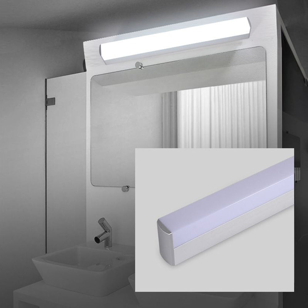 Leigh Minimalista Lineal Metal/Acrílico LED Aplique de Pared Blanco