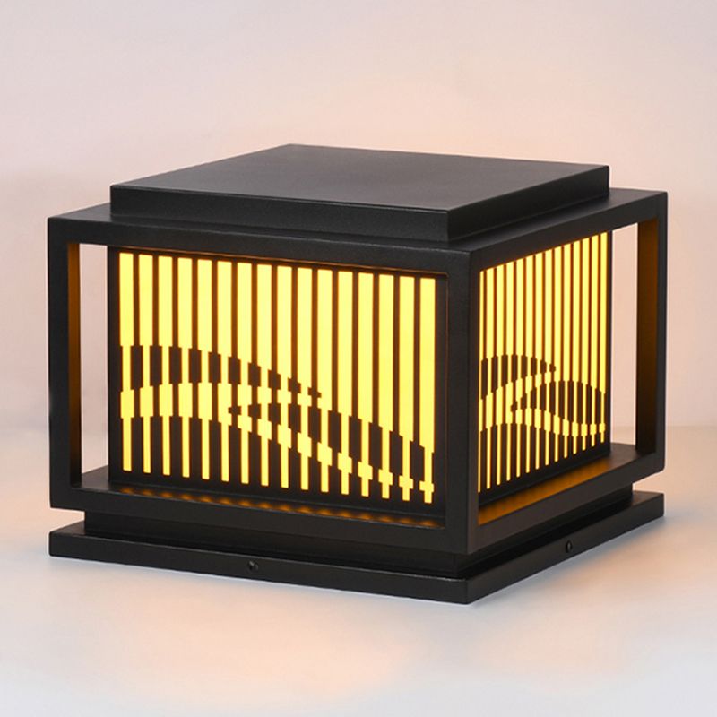 Riley Retro Lámpara Exterior LED Cubo Metal Patio Jardín