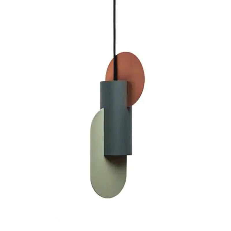 Morandi Minimalista Irregular Metal Lámpara Colgante Verde