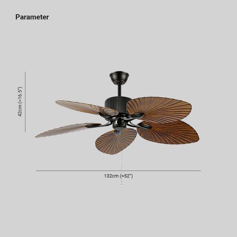 Bella Ventilador de Techo 5 Palas, Colores de Madera Motor dc, ∅132CM